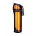 158 Бутылка 550 мл. «Сердолик», оранжевая бутылка с черной накладкой и оранжевым логотипом